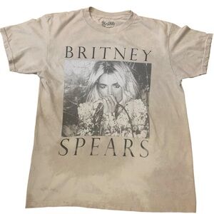 Britney Spears Beige Graphic Tee Medium